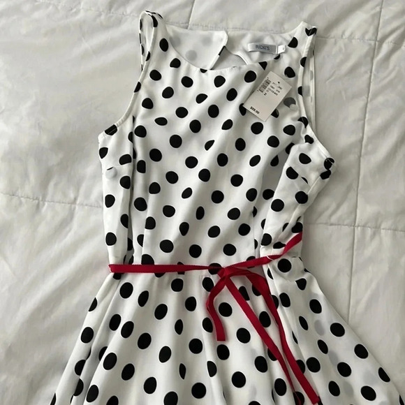 NWT Ricki’s Polka Dot Midi Dress  | Women’s Size 2 - Picture 6 of 9
